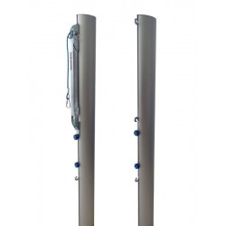 Tурнирные, многофункциональные алюминиевые стойки для пляжного волейбола, профиль 116х76 мм, механизма натяжения типа SLIM