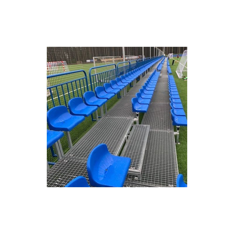 3-row modular mobile tribunes with plastic seats