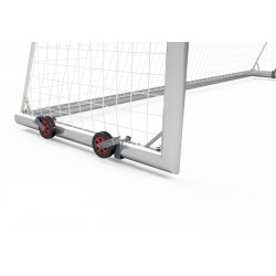 Футбольные ворота 5х2 м мобильные с колесами, главная рама и нижняя рама - алюминиевый профиль 120x100 мм