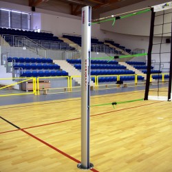 Профессиональные алюминиевые волейбольные стойки с внутренним механизмом натяжения сетки