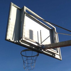 Механизм регуляции высоты баскетбольного щита 105х180 см, отделка: огневая оцинковка, вместе с рамой - адаптером